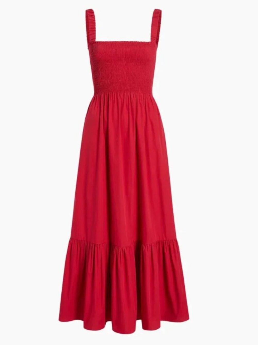 Hill House Anjuli Nap Dress In Victorian Red Cotton Size XS
